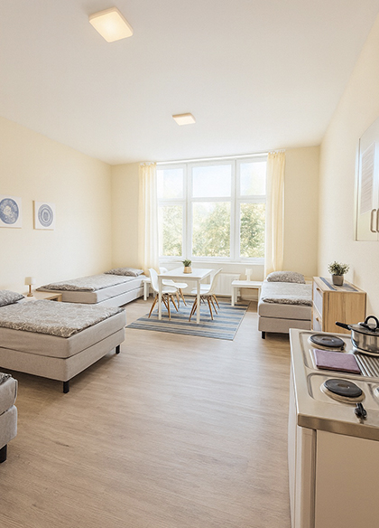 Küche im Monteurzimmer Erfurt